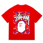 BAPE X Stussy Ape Head Tee