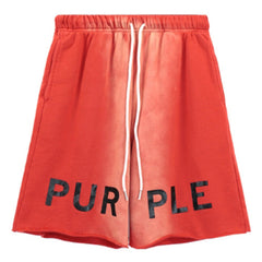 Purple Brand Letter Logo Printed Shorts