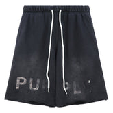 Purple Brand Letter Logo Printed Shorts