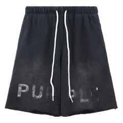 Purple Brand Letter Logo Printed Shorts