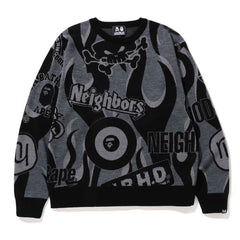BAPE Neighbors Camo color blocking Sweater