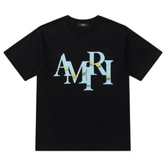 AMlRl Staggered Logo Print Cotton Jersey T-Shirt