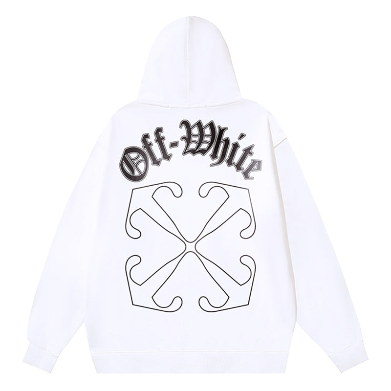 Off White Logo Printed Hoodie