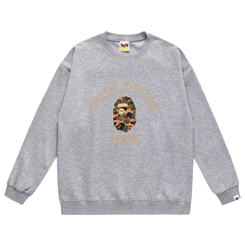 BAPE x MCM Rhinestone Collegea Sweatshirt