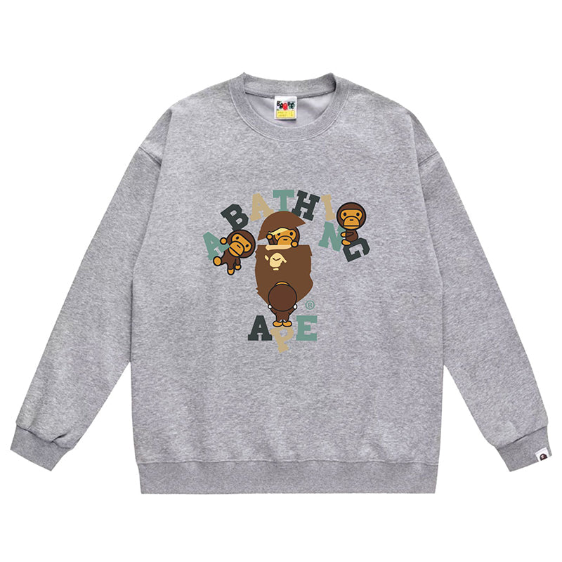 BAPE Ape Head Cartoon Baby Milo Print Sweatshirt