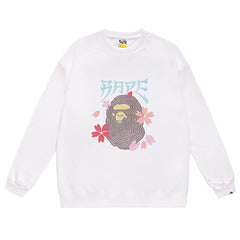 BAPE Ape Head Cherry Blossom Cartoon Sweatshirt