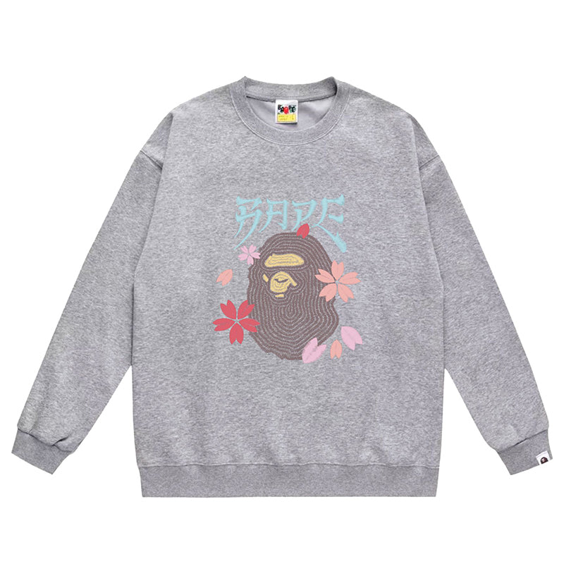 BAPE Ape Head Cherry Blossom Cartoon Sweatshirt