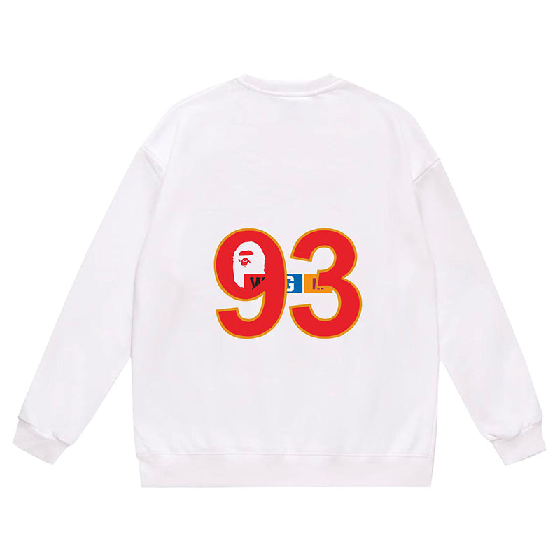 BAPE Ape Head WGM Alphanumeric Print Sweatshirt