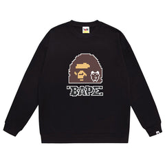 BAPE Digital Ape Head Pattern Print Sweatshirt