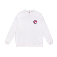 BAPE x Stussy Letter Print Crew Neck Sweatshirt