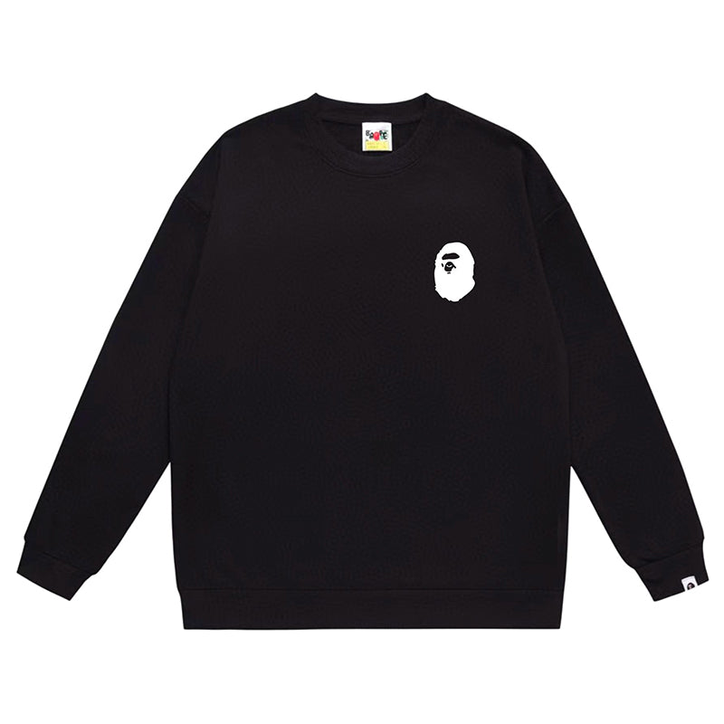 BAPE x Stussy Ape Head Pattern Print Sweatshirt