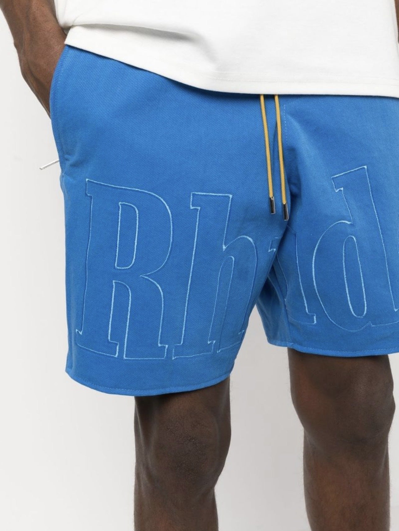 RHUDE logo-print drawstring swim Shorts