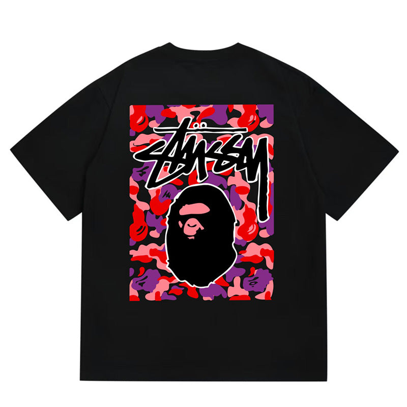 BAPE X Stussy Ape Head Tee