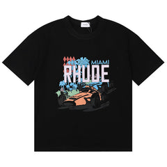 RHUDE Miami Grand Prix cotton T-shirt