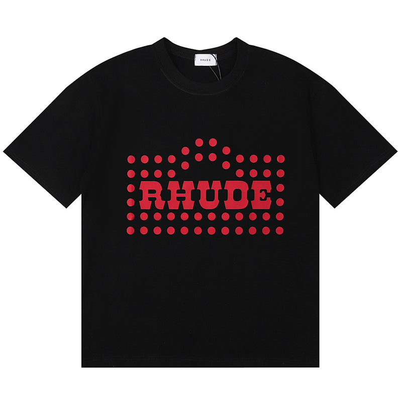 RHUDE FLOCKED BURNOUT T-Shirt