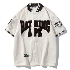 BAPE Baseball Jersey Shirt in Nylon