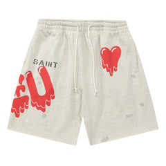 SAINT MICHAEL Love Letter Print Short