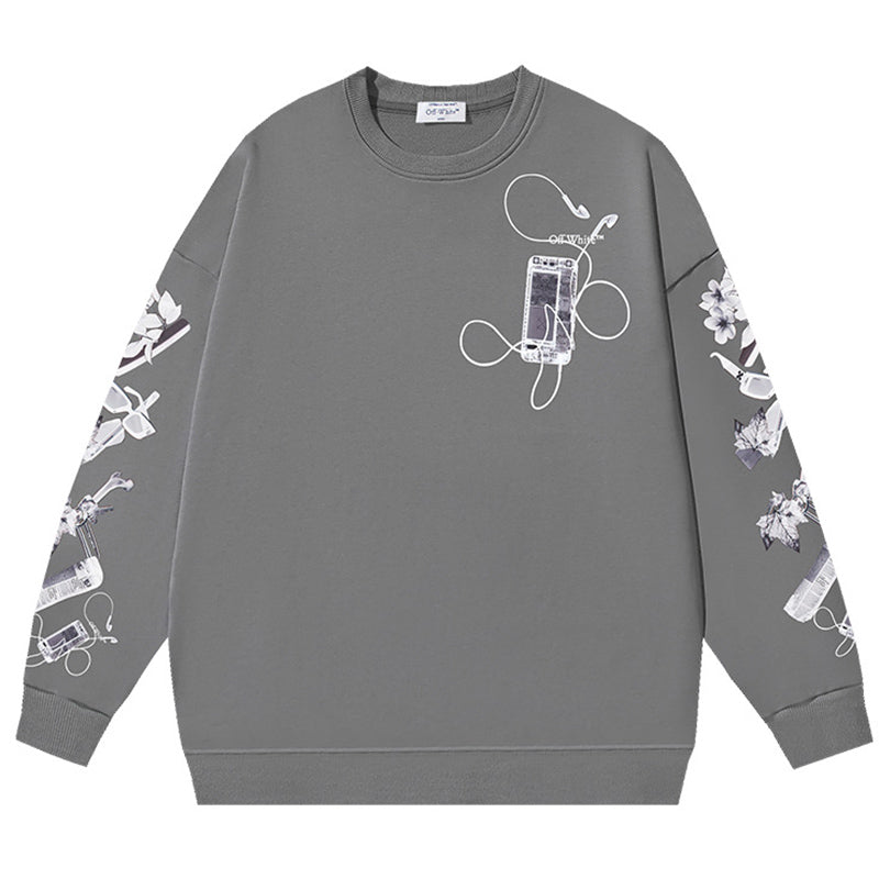 OFF WHITE Logo-Print Cotton Sweatshirts