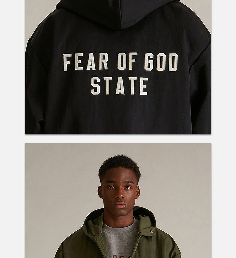 Fear of God Essentials Textured Nylon Trucker Jacket