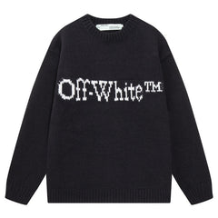 OFF WHITE Letter Logo Knitted Sweater