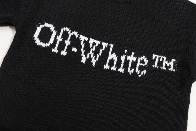 OFF WHITE Letter Logo Knitted Sweater