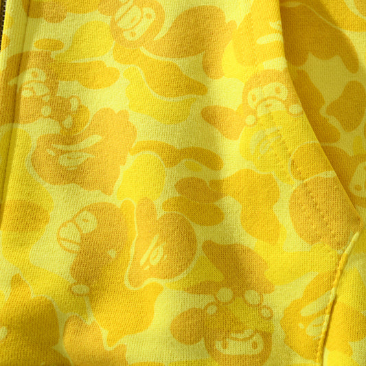 BAPE Shark Yellow Zipper Hoodie