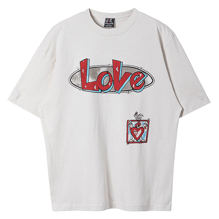 Saint Michael Love Print T-Shirt