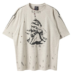 Saint Michael Washed Vintage Casual T-Shirts