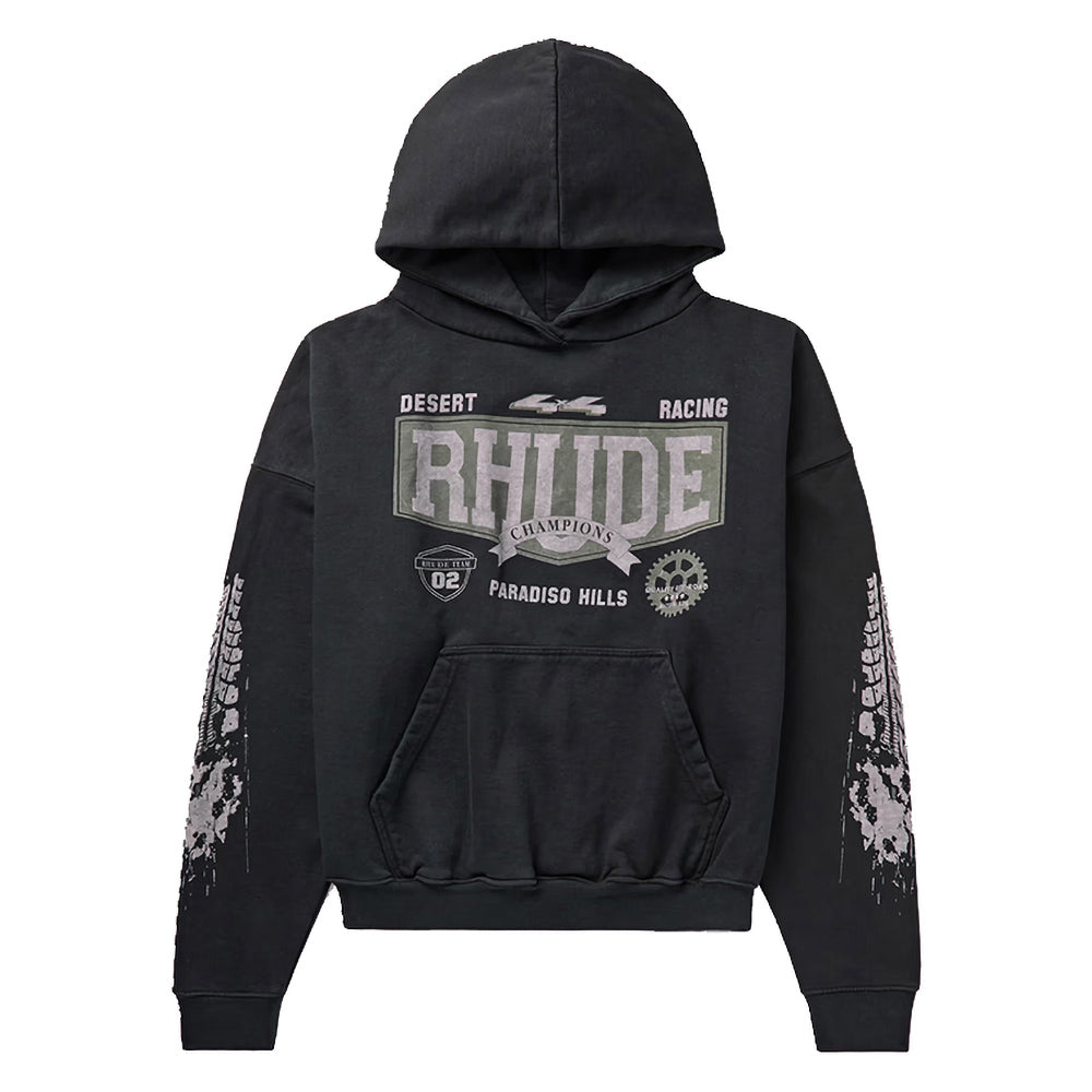 RHUDE Micro-label letters 4x4 print Hoodie