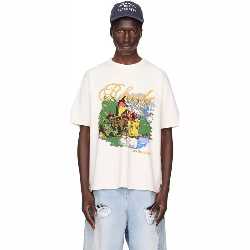 RHUDE Logo-Print Cotton T-Shirts