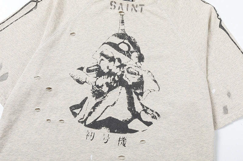 Saint Michael Washed Vintage Casual T-Shirts