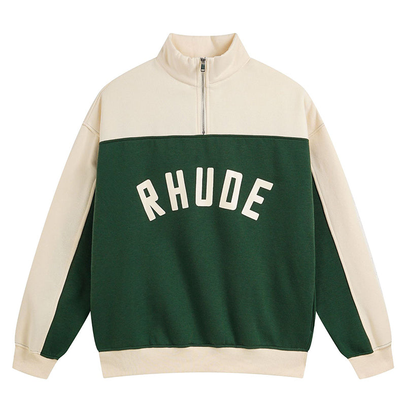 RHUDE Contrast Varsity cotton sweatshirt pant sets