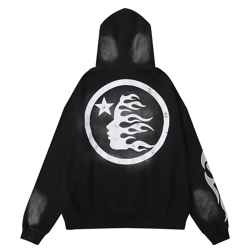 Hellstar Fire Hoodie Logo Black