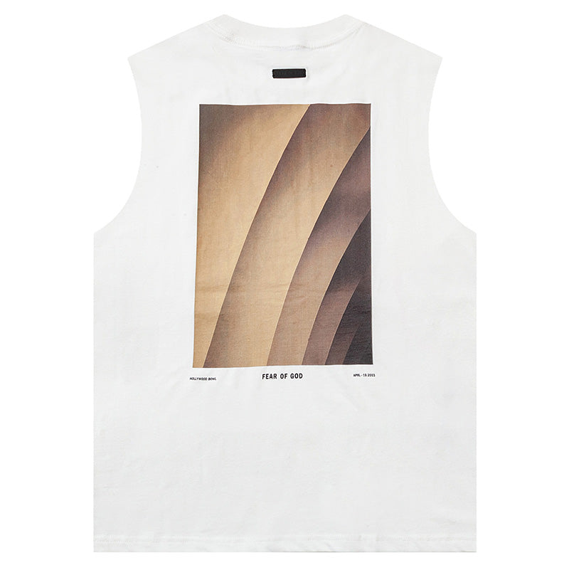 Fear Of God x RRR123 x Hollywood new three-party joint Sleeveless T-Shirts