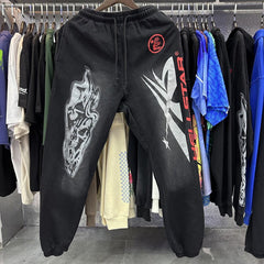 Hellstar Skull Flare Bottom Pants