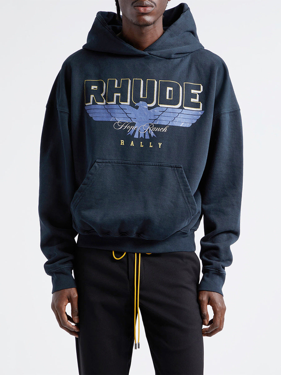 RHUDE Ranch Logo-Print Cotton Hoodie