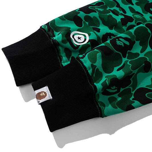 BAPE Green Camo Shark Zipper Hoodie