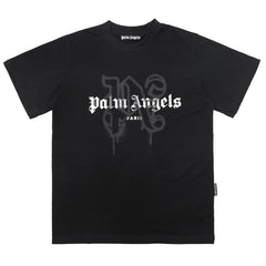 Palm Angels logo-print cotton T-shirts