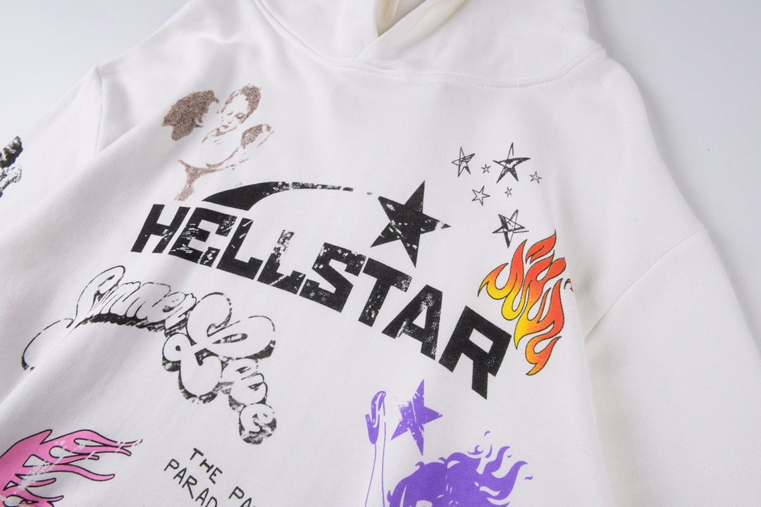 Hellstar Logo Print Hoodie