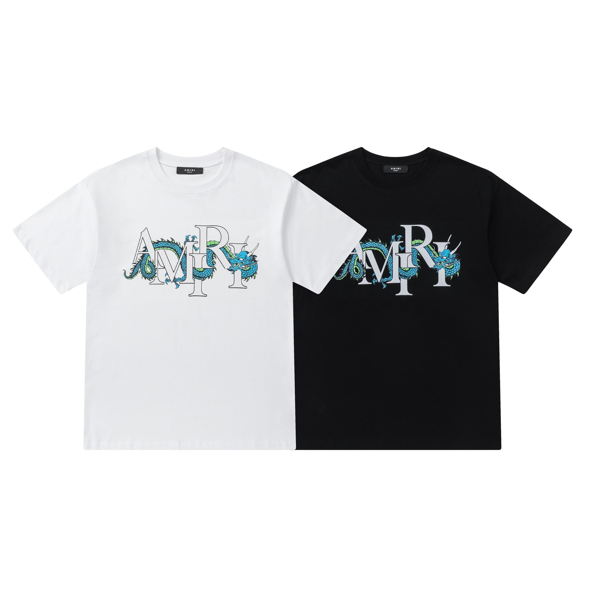 AMIRI CNY Dragon Logo Printed Cotton T-Shirt