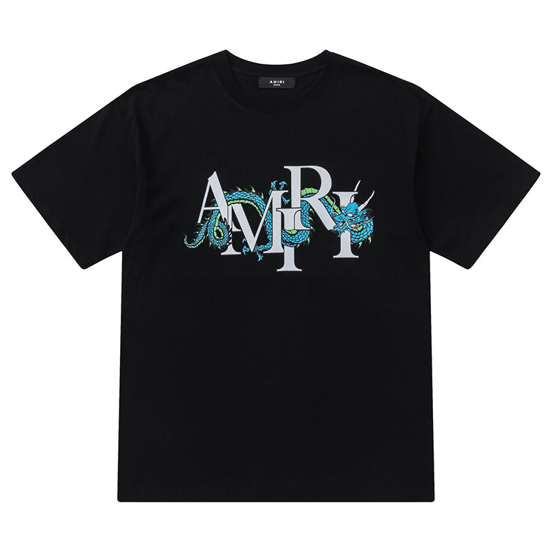 AMIRI CNY Dragon Logo Printed Cotton T-Shirt