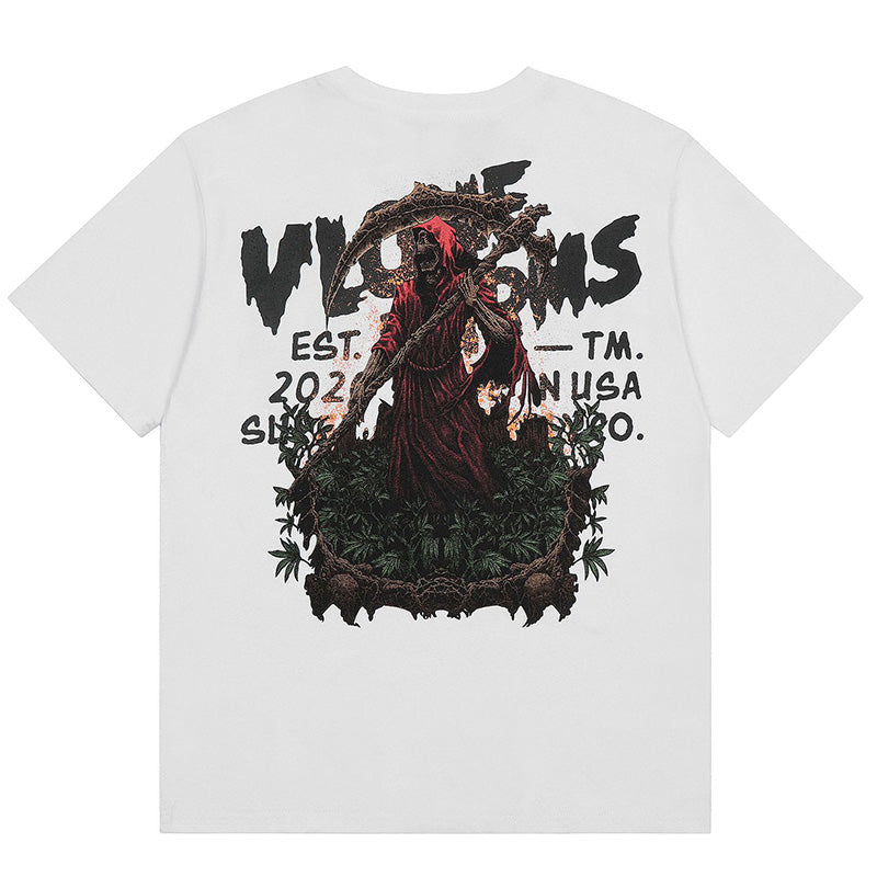 VLONE PSkeleton devil big V print T-Shirts