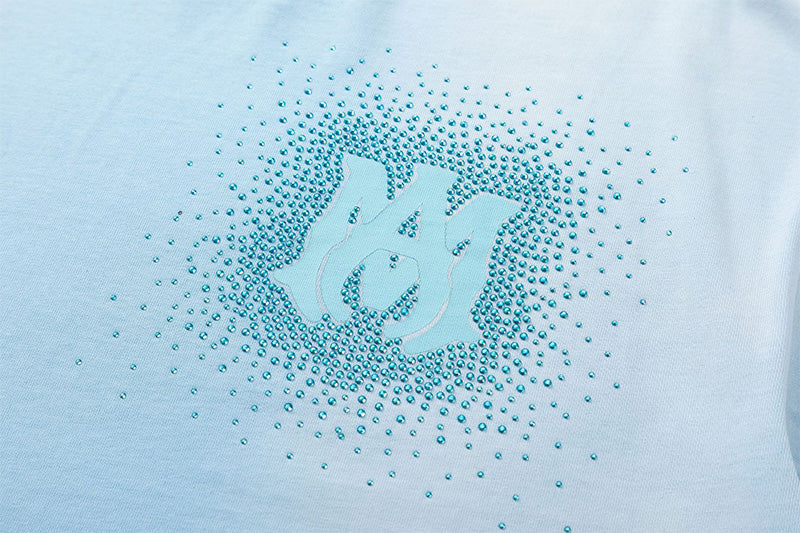AMIRI Alphabet star embellished glitter print T-shirts