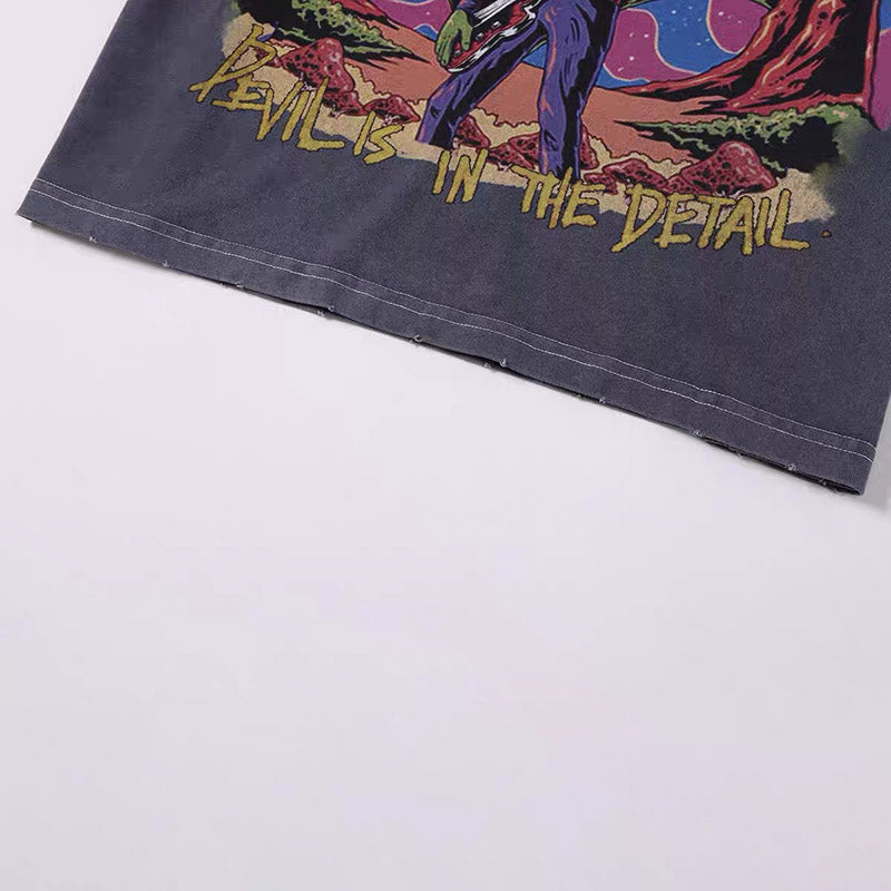 SAINT MICHAEL Rock Alien Print T-Shirts
