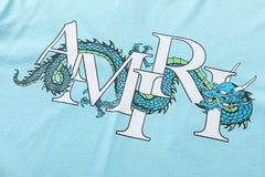 AMIRI Men's Blue Cny Dragon T-Shirt