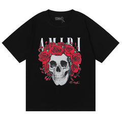 AMIRI rose skull print T-Shirts