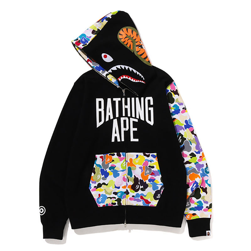 BAPE BATHING Camo color blocking Hoodie