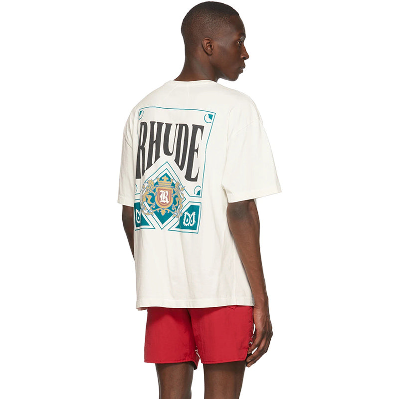 RHUDE Micro Logo Poker Card Printing T-Shirt