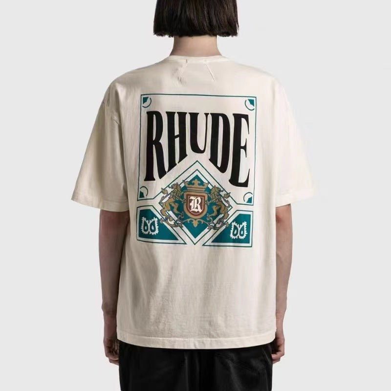 RHUDE Micro Logo Poker Card Printing T-Shirt