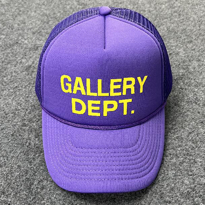 Gallery Dept Logo-Print Canvas and Mesh Trucker Cap